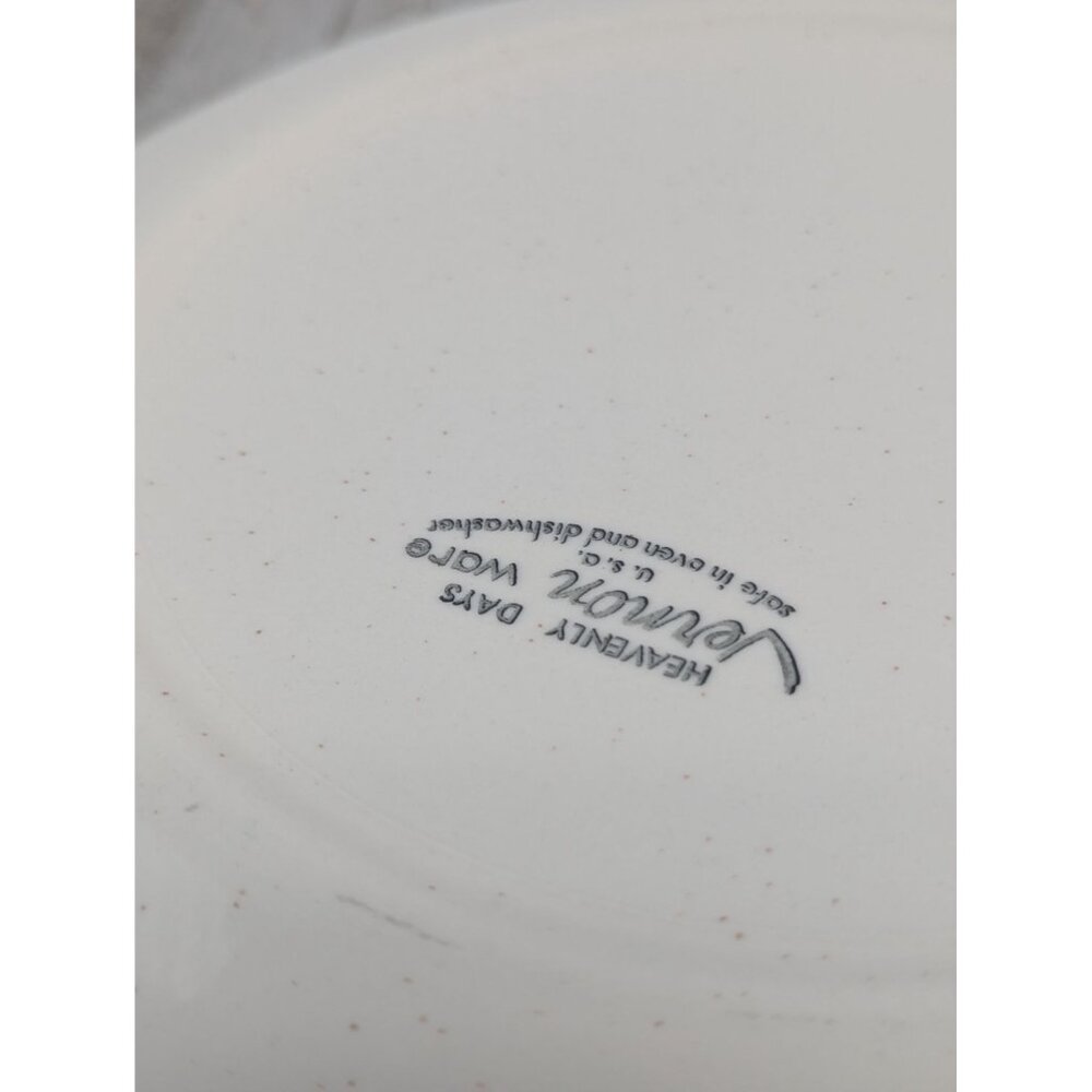 Vintage Set of 2 Vernonware Metlox Heavenly Days 10" Dinner Plates MCM - Picture 8 of 8